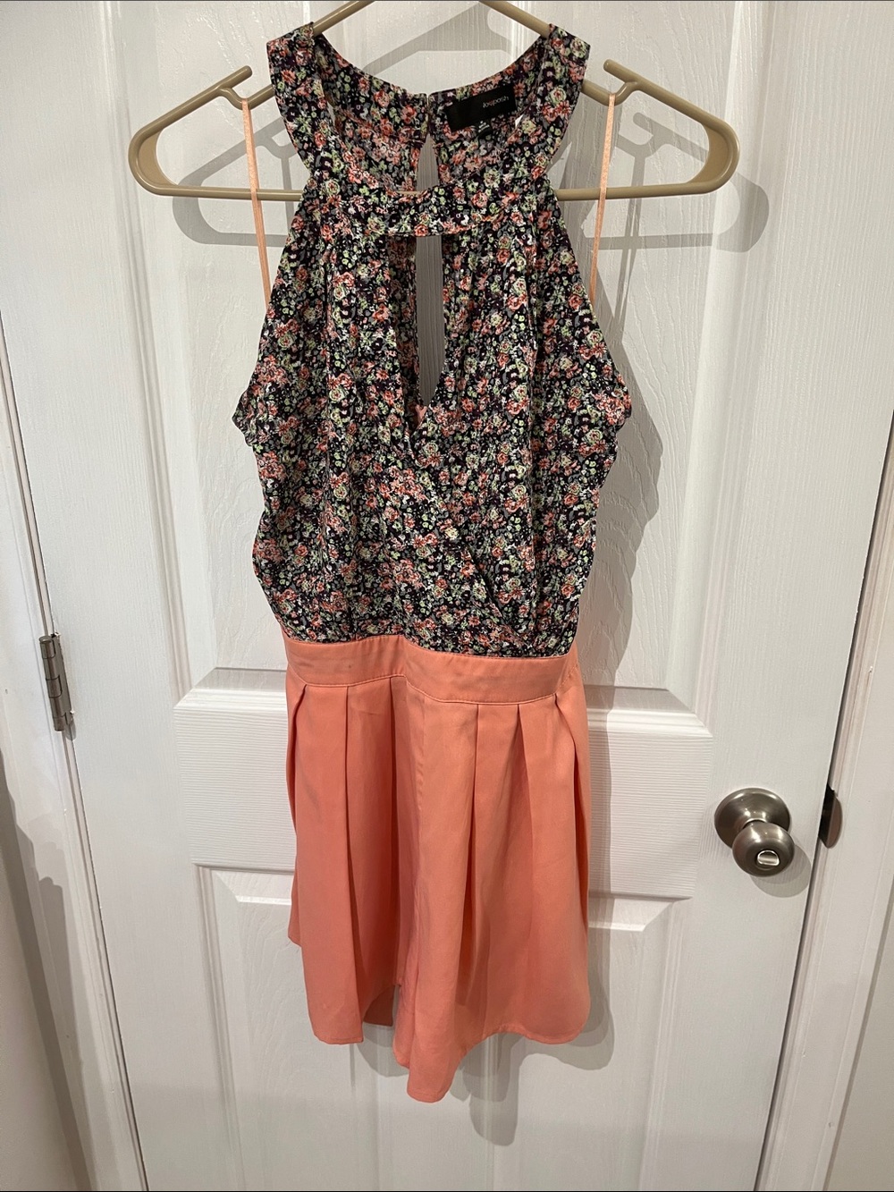 Floral/Coral romper